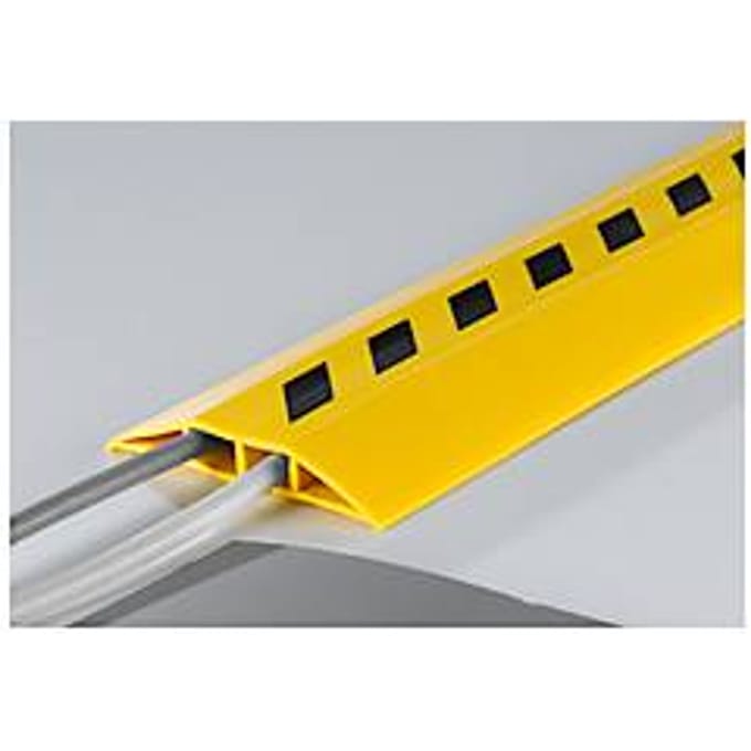 Kabelbrug type 2, signaal geel/zwart, L 1,5 m x B 75 mm x H 12 mm