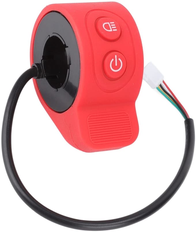 Allecto - Sensitive Thumb Accelerator voor Electric Scooter M365 1S Pro met Schakelaar en Koplamp