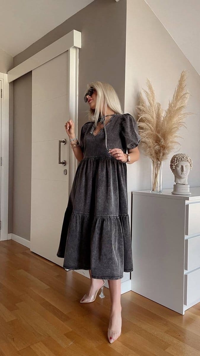 Denim Jurk/Regular/SIRMAZA