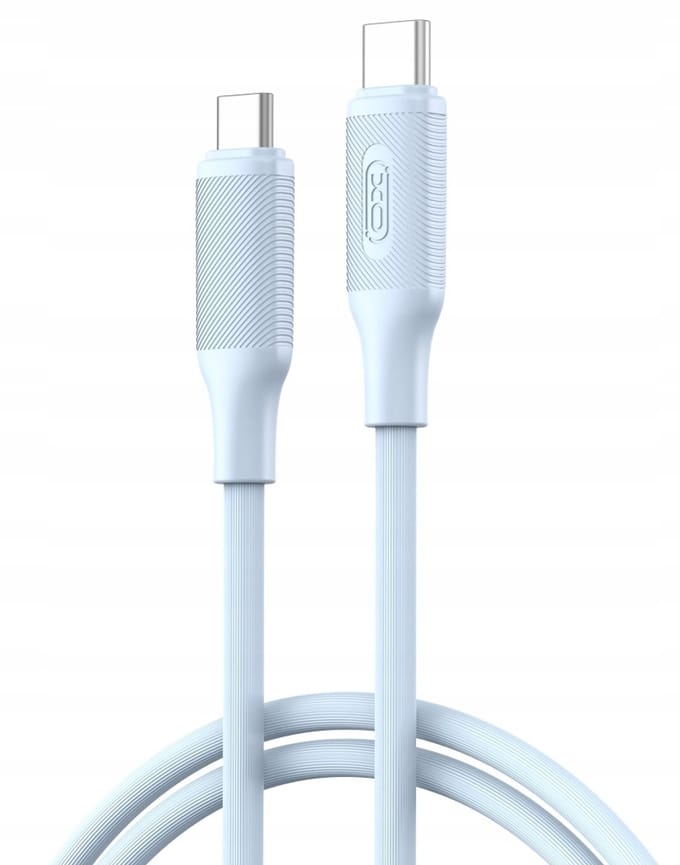 XO USB-C naar USB-C Kabel 1m PD 60W Snelladen QC Blauw