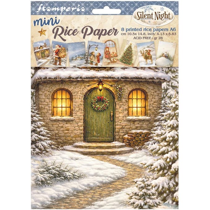Stamperia Motief strozijde assortiment "Silent Night", DIN A6, set van 8