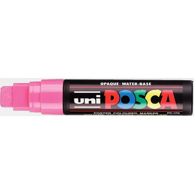 Paintmarker Uni POSCA PC17K extra breed rechthoek roze