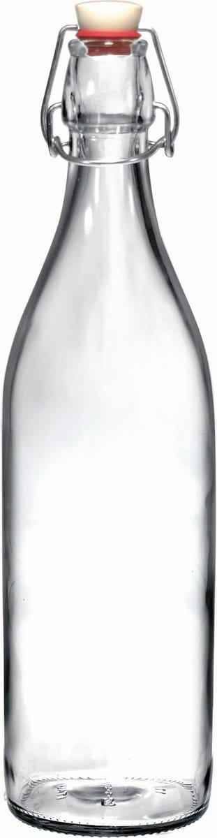 Bormioli Rocco beugelfles / waterfles - 1000 ml - transparant - weckfles - Karaffen