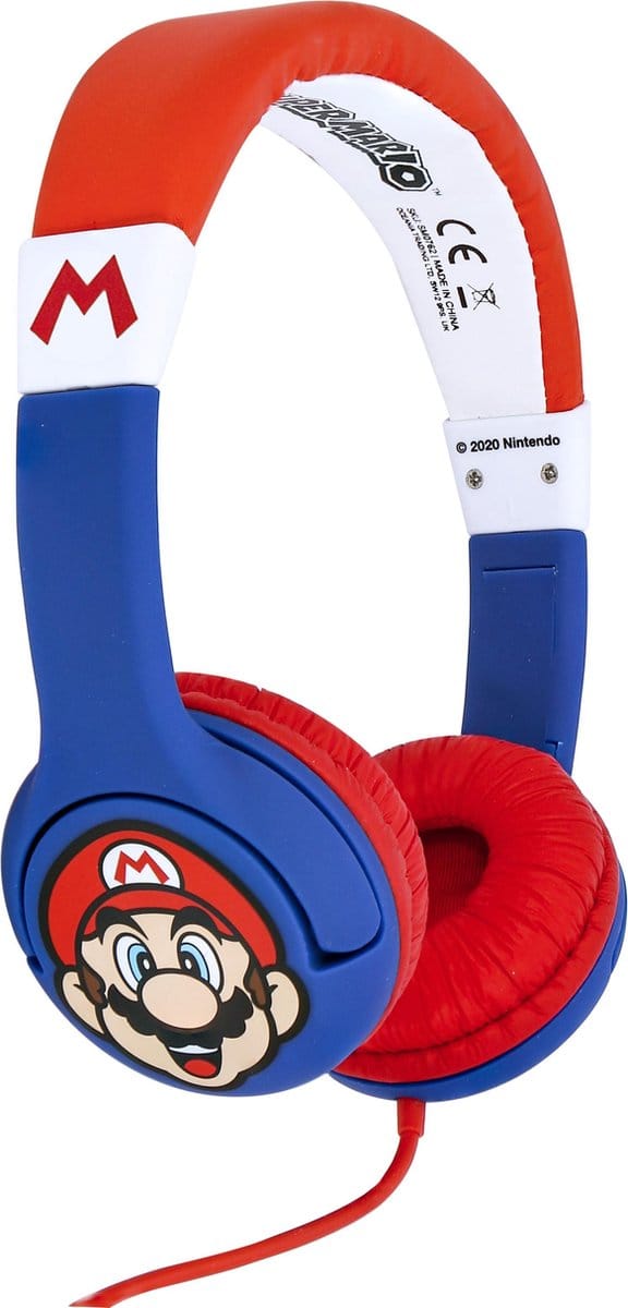 Super Mario - kinderkoptelefoon met volumebegrenzing - verstelbaar - comfortabel