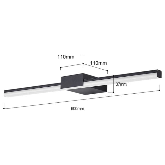 Vtw Living Spiegellamp spiegel verlichting spiegelverlichting badkamer mat -