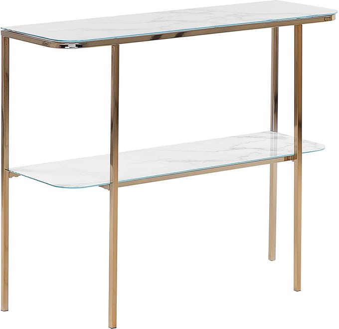 CALVERT - Consoletafel - Wit - Veiligheidsglas