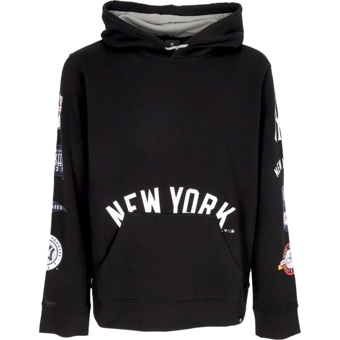 Herenhoodie Mlb Fundamentele Pullover-hoodie Neyyan Zwart/steengrijs