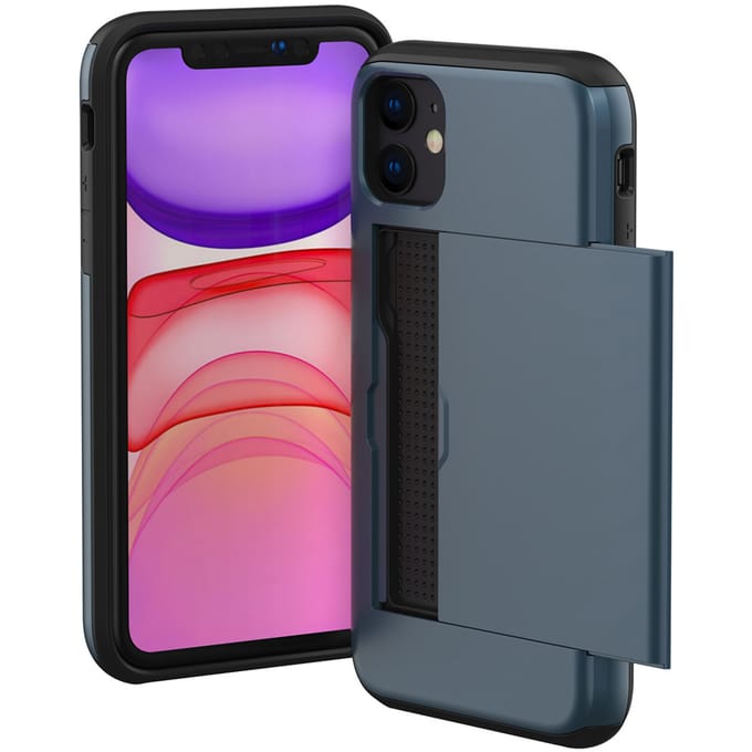 imoshion Hoesje met Pasjeshouder - Geschikt voor Apple iPhone 11 - Donkerblauw