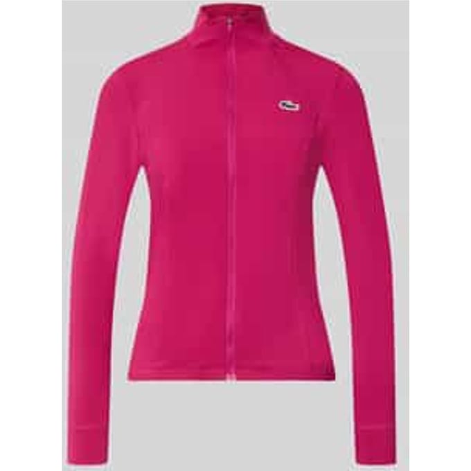 Slim fit trainingsjack met logopatch