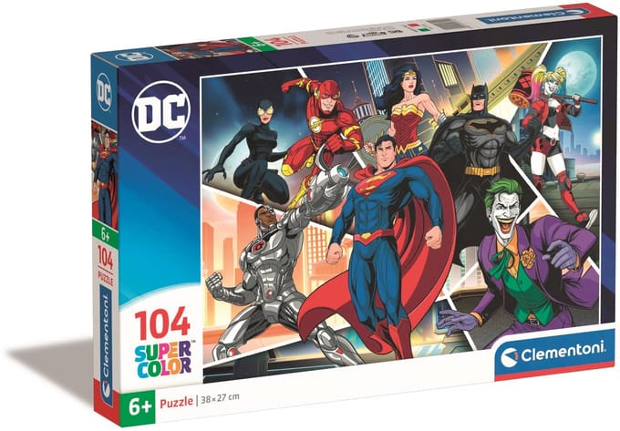 Clementoni - Puzzel - 104 Stukjes - DC Comics - Kinderpuzzel - Vanaf 6 Jaar