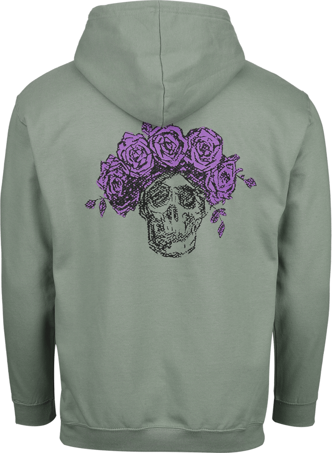 Grateful Dead Trui met capuchon - Skull & Rose 60th - S tot L - voor Mannen - groen