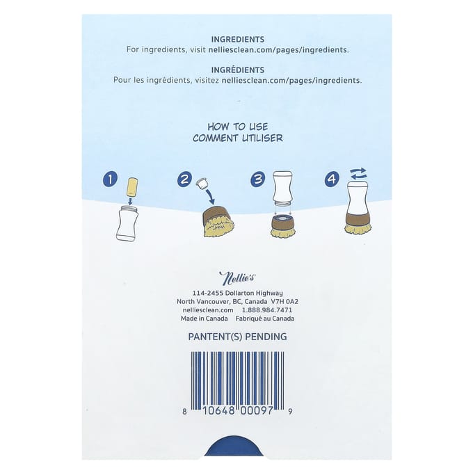 Nellie's Afwassticks, 1 Stick, 2 Navullingen white