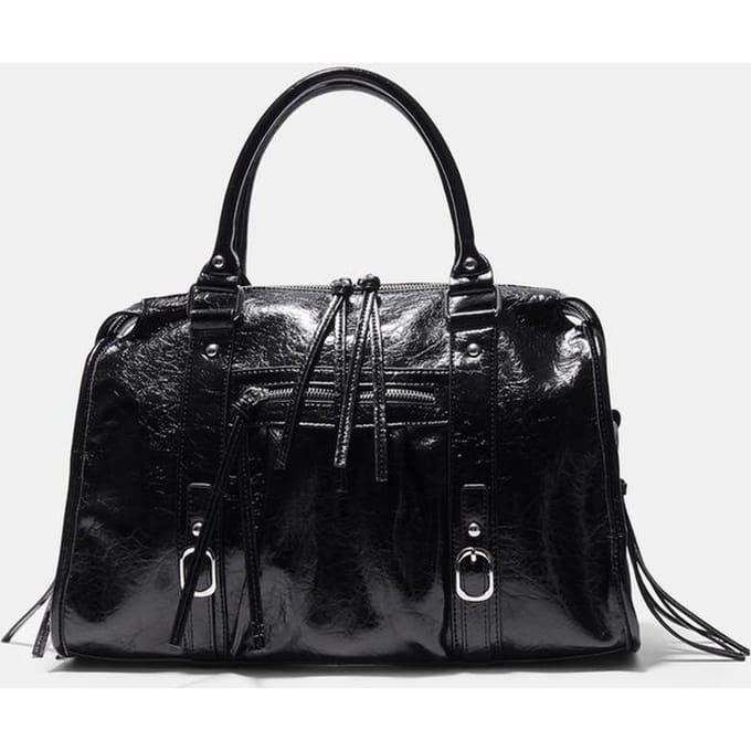Stradivarius Maxi bowling schoudertas  Zwart OS