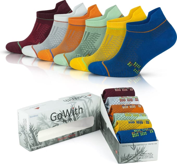 GoWith Bamboe Sneaker Sokken-6 paar-Naadloze Comfort-40-44