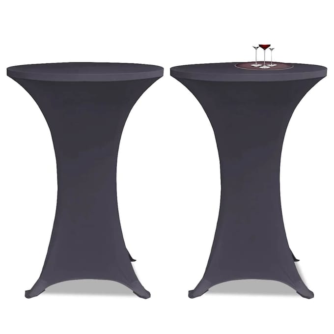 vidaXL - Tafelhoes - stretch - 4 - st - 80 - cm - antraciet