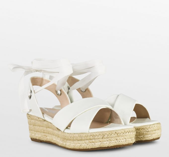 POSH by Poelman SAAR - maat 39 - Dames Sandalen/Espadrilles - Wit