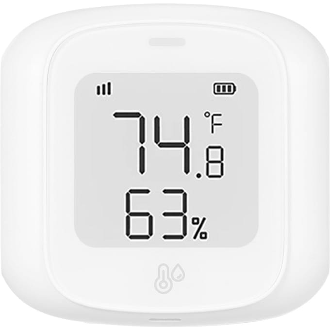 Zigbee temperatuur-vochtigheidsmonitor Slimme temperatuur- en vochtigheidssensor met LCD-scherm voor binnen WiFi wit