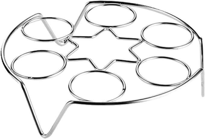 Stainless steel eierrek voor het maken van perfect gestoomde eieren, met dubbele zeef en koelplank