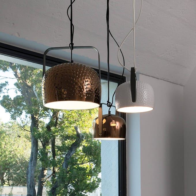 Karman Bag - witte hanglamp 21 cm gestructureerd