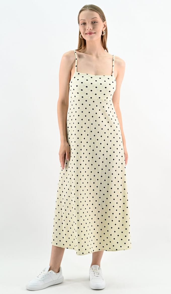 YesMooi - Polka Dot Midi Jurk - M (38)