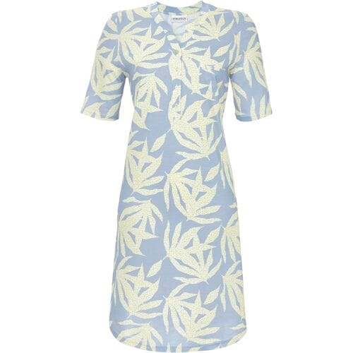 Blauw flora nachthemd Ringella - Blauw - Maat - 52