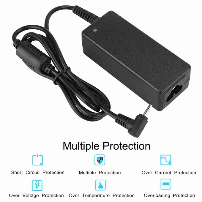 Grote notebookvoeding met hoog uitgangsvermogen voor Samsung XE500T1C Chromebook wit