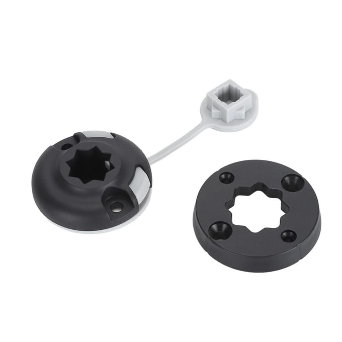 Support de rail de base de mât lumineux de kayak Support de drapeau de kayak de remplacement universel pour bateau de pêche canoë white