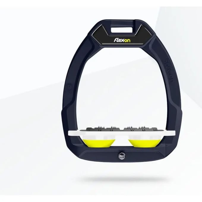 Veiligheidseisen voor paardrijden Plat Ultra Grip Aluminium/Wit/Geel Flex-On Safe-On