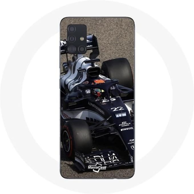 Hoesje - Formule 1 - Galaxy A51 - Yuki Tsunoda - Flexibel - Sportief blauw