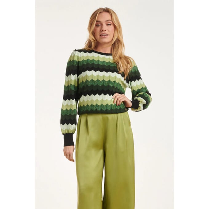 Smashed Lemon 24615 zigzag gebreide top |