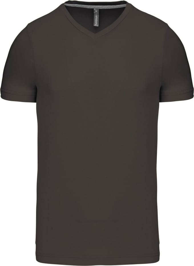 Kariban T-shirt V-hals korte mouwen K357 - Dark Grey - S