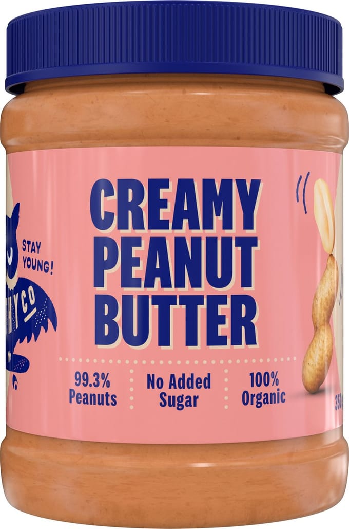 HealthyCo Peanut Butter Organic (350g) Creamy - Functionele voeding - Notenboter