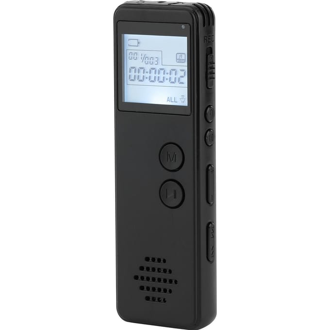 Digitale spraakrecorder Spraakgestuurde recorder Ruisonderdrukking MP3-speler Opname 10 uur 32 GB