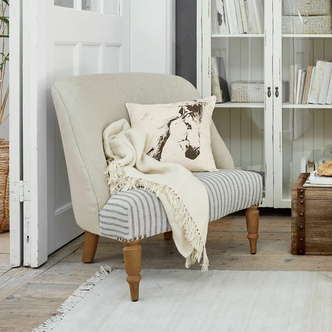 LOBERON Leunstoel Maplewood beige/grijs