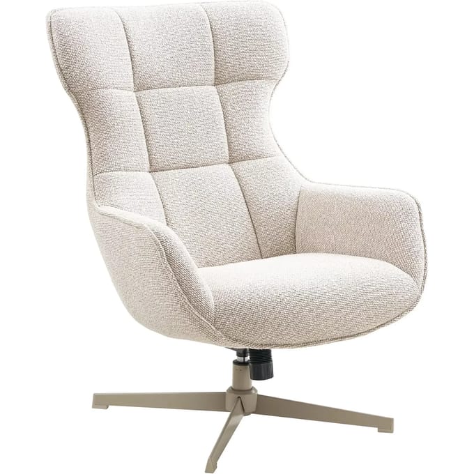 House Nordic Fauteuil Turin Draaibaar Staal Beige