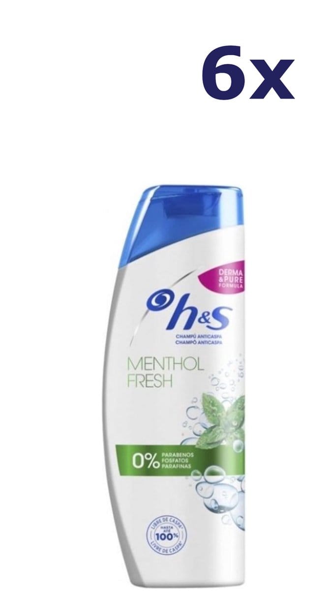 6x Head & Shoulders Shampoo - Menthol Fresh 200 ml