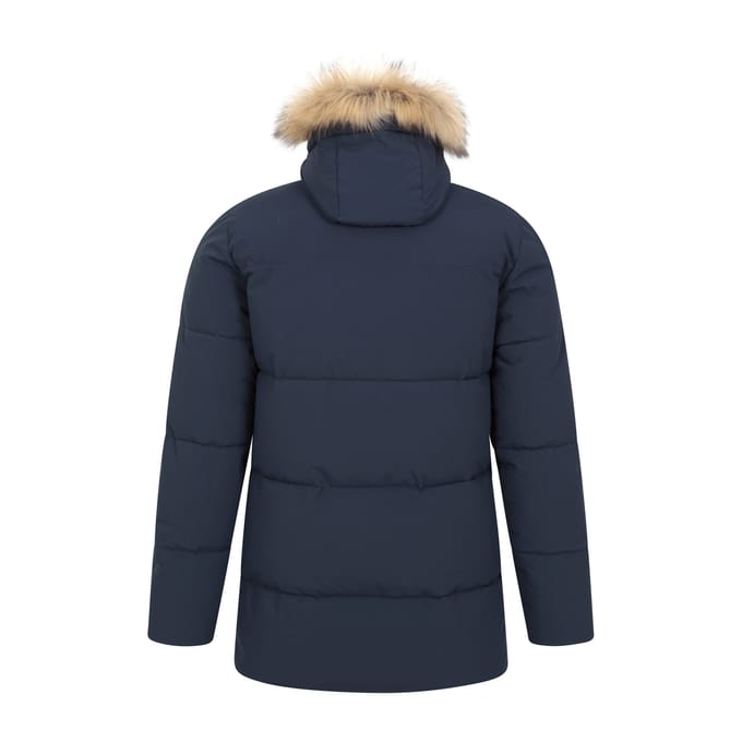 Mountain Warehouse Waterafstotende gewatteerde parka voor heren (Marine)