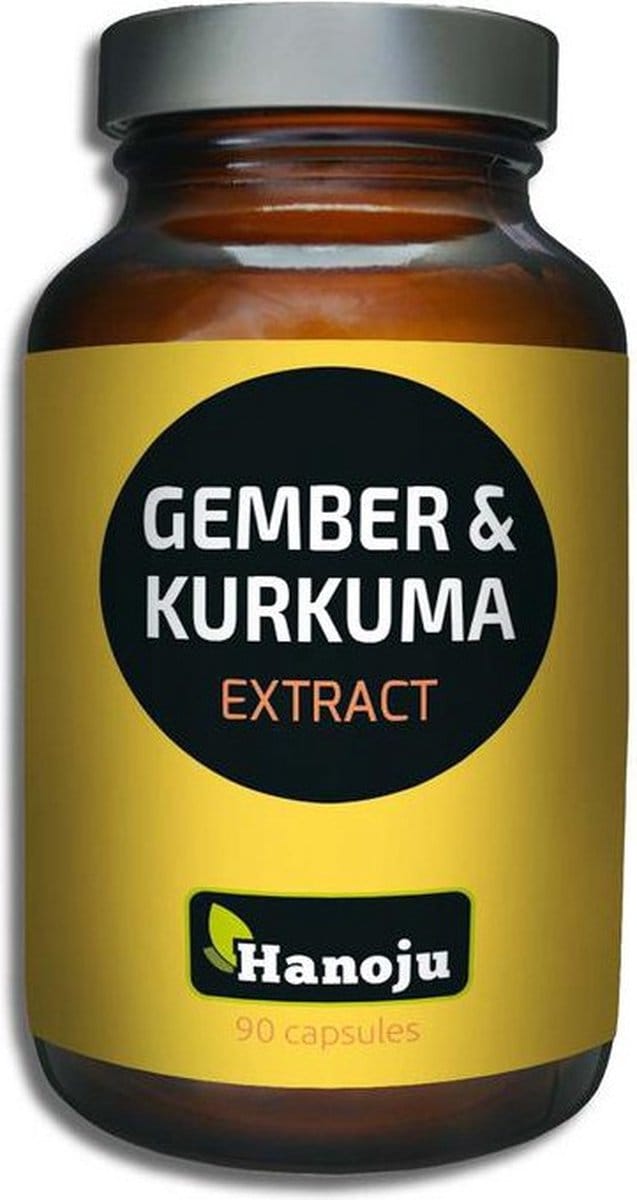 Hanoju Gember & kurkuma extract 90 Vegetarische capsules