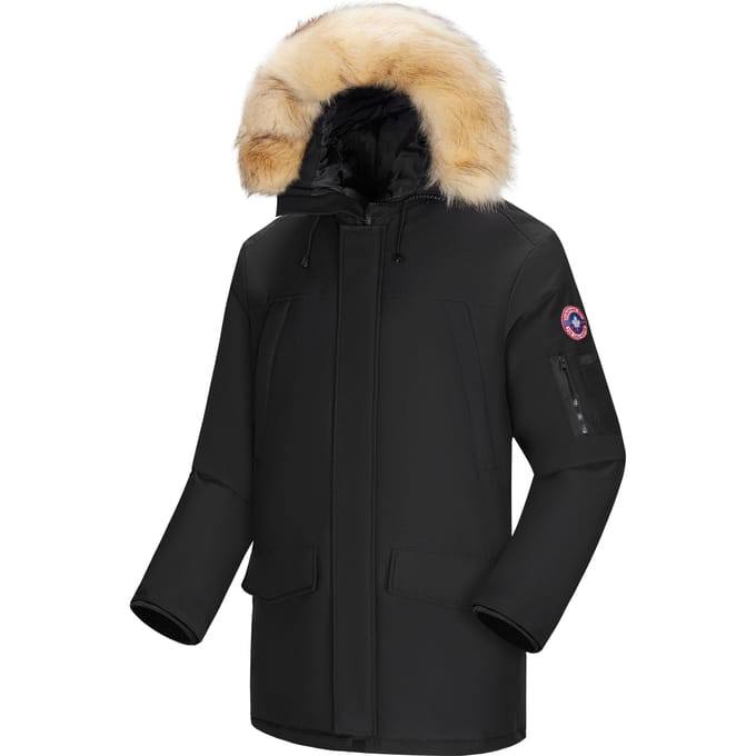 Subprime - Heren Jas winter Parka Tommy - Zwart - Maat XL