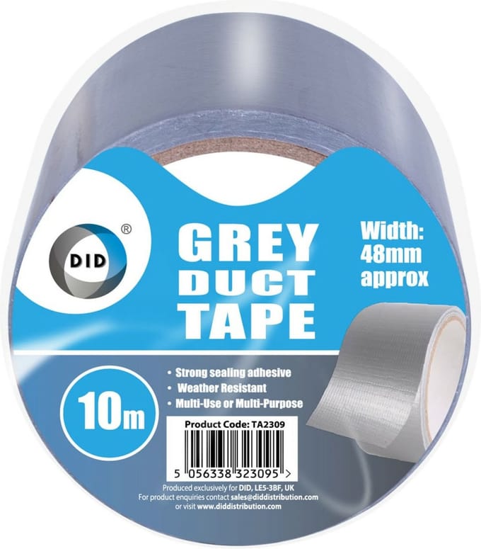 DID - duct tape - reparatietape - grijs - 10 meter x 48 mm