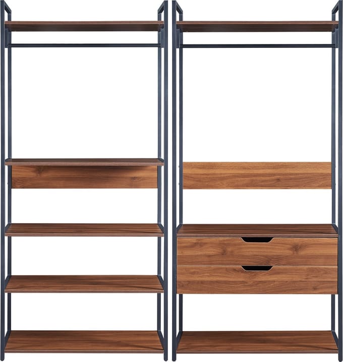 Kledingkast Larem open kast set van 2 totale lengte 168 cm set 2 [en.casa]