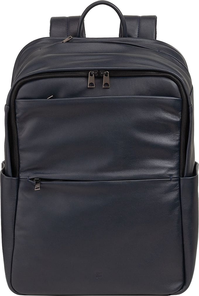 DuDu Sydney Dagrugzak Leder 42 cm Laptopvak - 39cm (15,4 duim) - navy