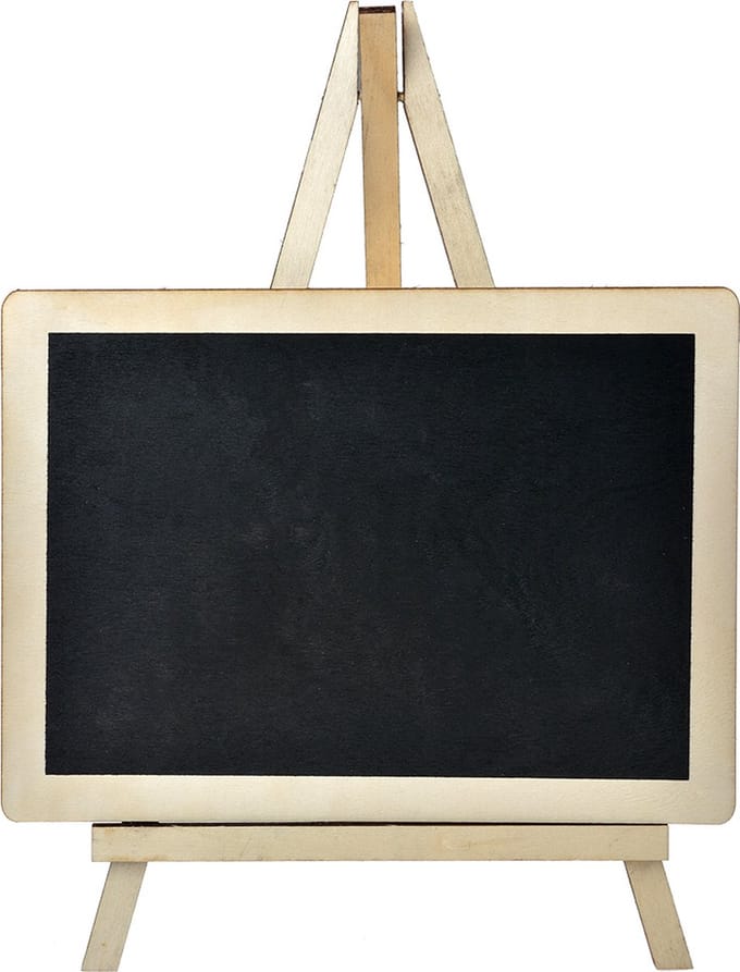 Clayre & Eef Krijtbord 20x1x15 cm Zwart Hout
