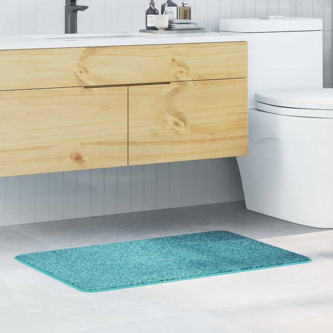 vidaXL - Antislip - Badmat - Turquoise - 60 - x - 90 - cm - PP