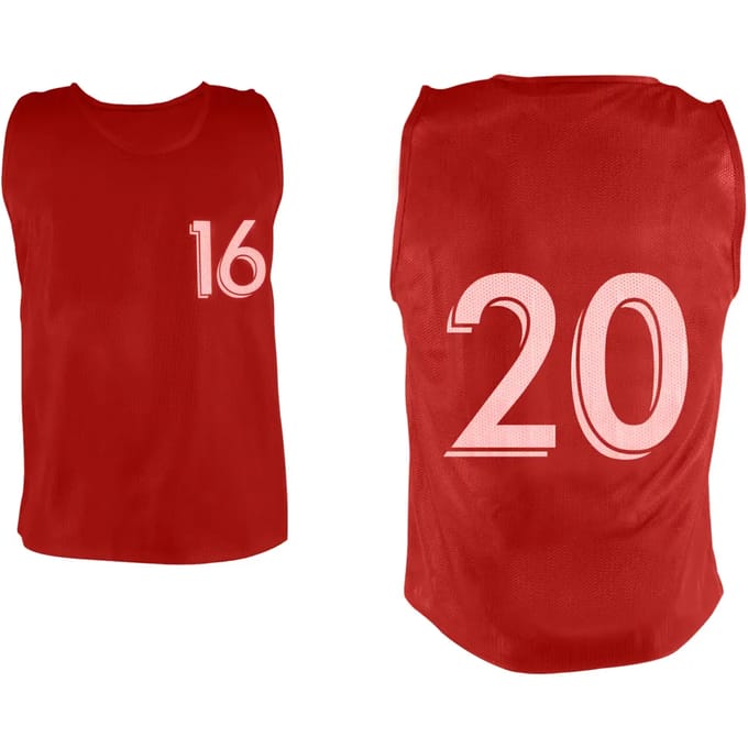 Genummerde chasuble van 16 tot 20 Sporti (x5)