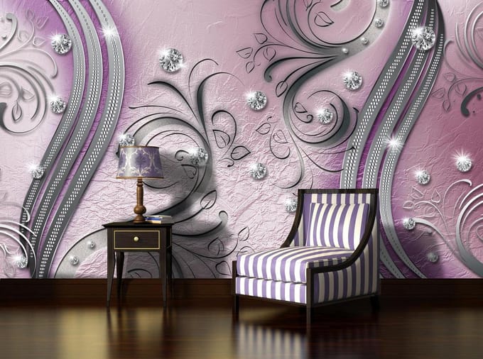 Pattern Abstract Ornament Leaves Photo Wallcovering