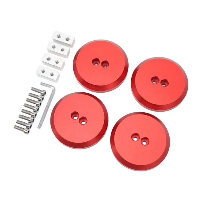4 stuks Krikpad Adapter Aluminium Vloerkrikpad Vervanging Voor Chevy Corvette C5 C6 C7 C8 Rood red