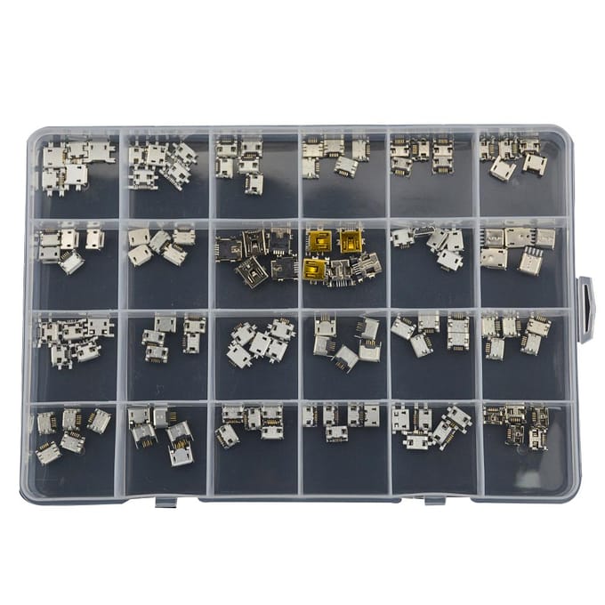 Connecteur Micro USB multi-spécifications, broche de Charge femelle, jeu de prises SMT 50 multicolore