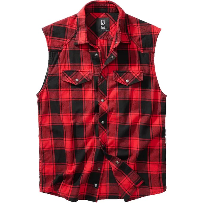 Mouwloos geruite shirt Brandit
