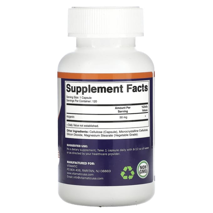 Vitamatic, Apigénine, 50 mg, 120 capsules